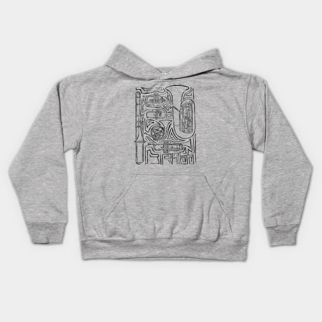 Dat Brass Kids Hoodie by beachhead